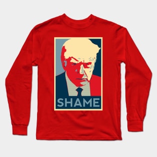 Trump mug shot Shame Obama HOPE poster style Long Sleeve T-Shirt